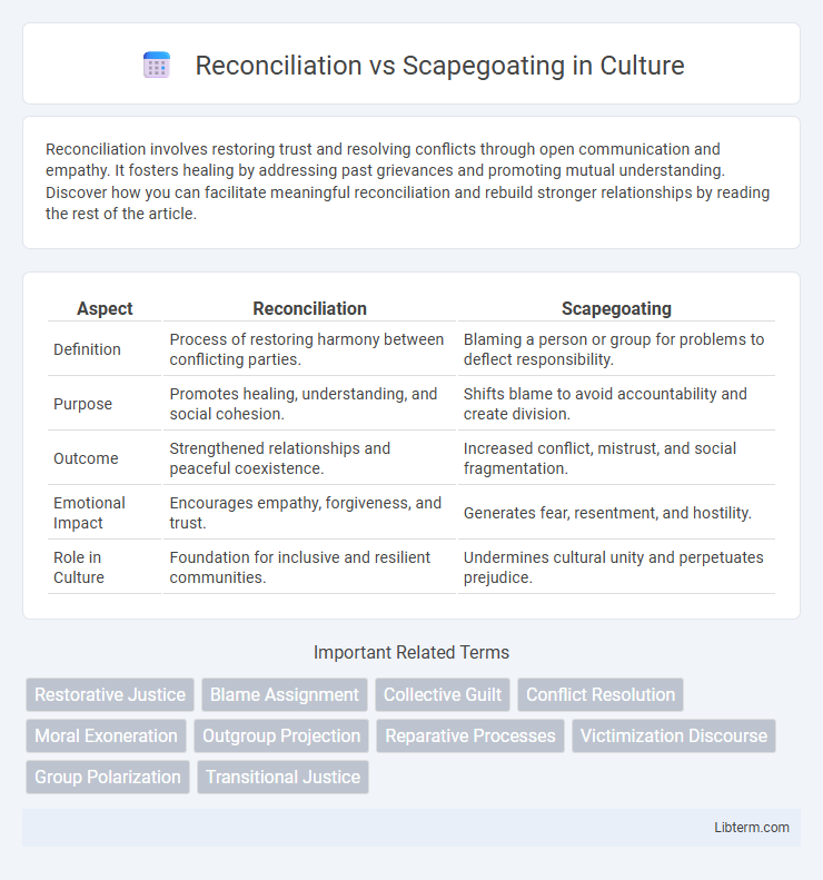 Scapegoating vs Reconciliation in Culture - What is The Difference?