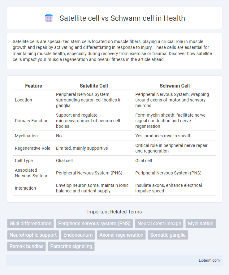 Schwann cell vs Satellite cell in Health - What is The Difference?