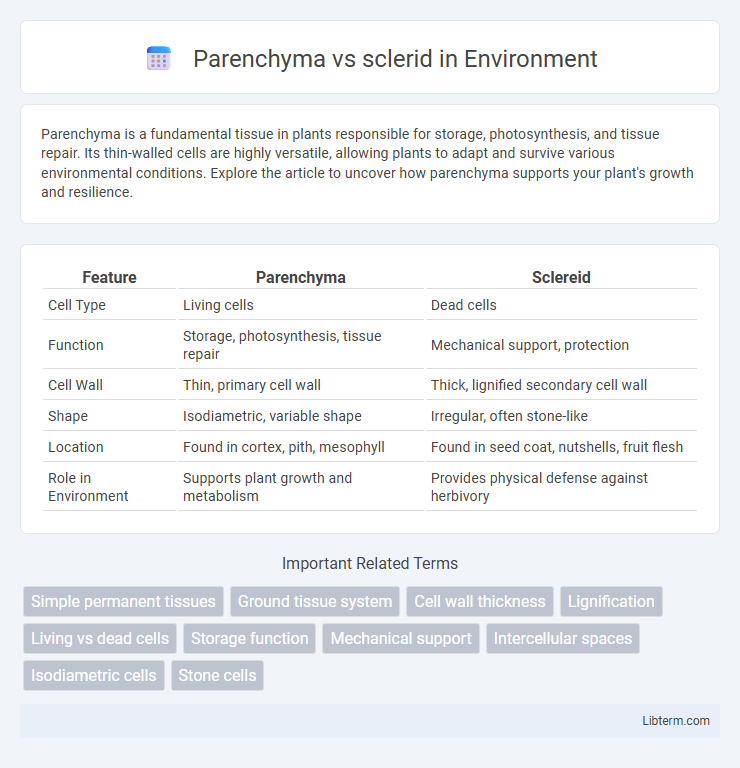 sclerid vs Parenchyma in Environment - What is The Difference?