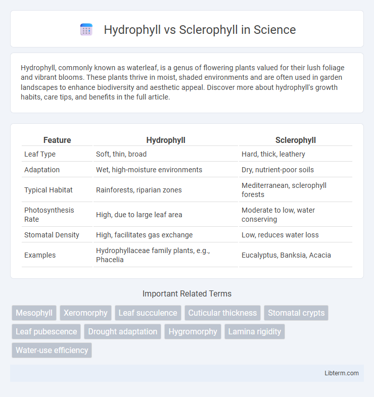 Sclerophyll vs Hydrophyll in Science - What is The Difference?