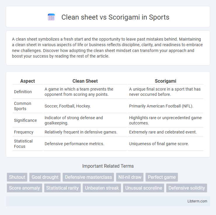 Scorigami vs Clean sheet in Sports - What is The Difference?