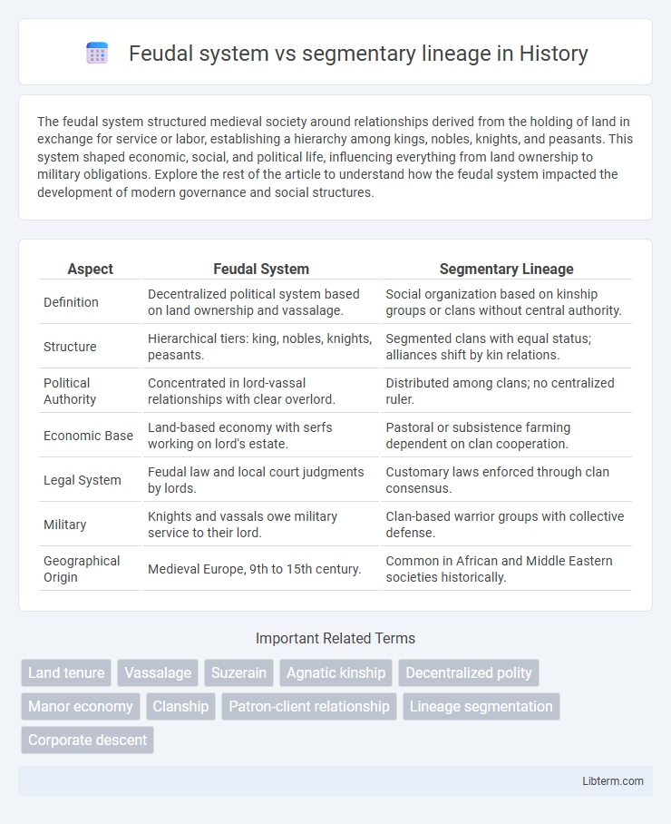 segmentary lineage vs Feudal system in History - What is The Difference?