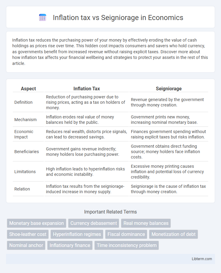 Seigniorage vs Inflation tax in Economics - What is The Difference?