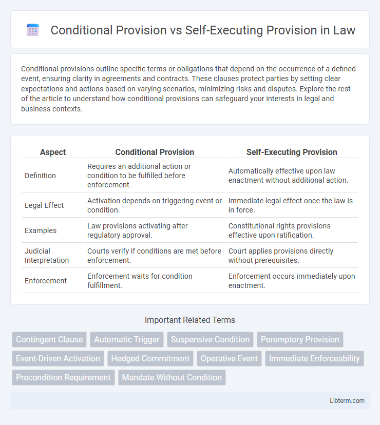 Self-Executing Provision vs Conditional Provision in Law - What is The Difference?
