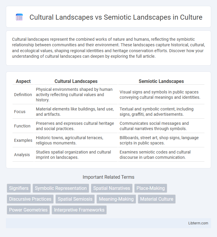 Semiotic Landscapes vs Cultural Landscapes in Culture - What is The Difference?
