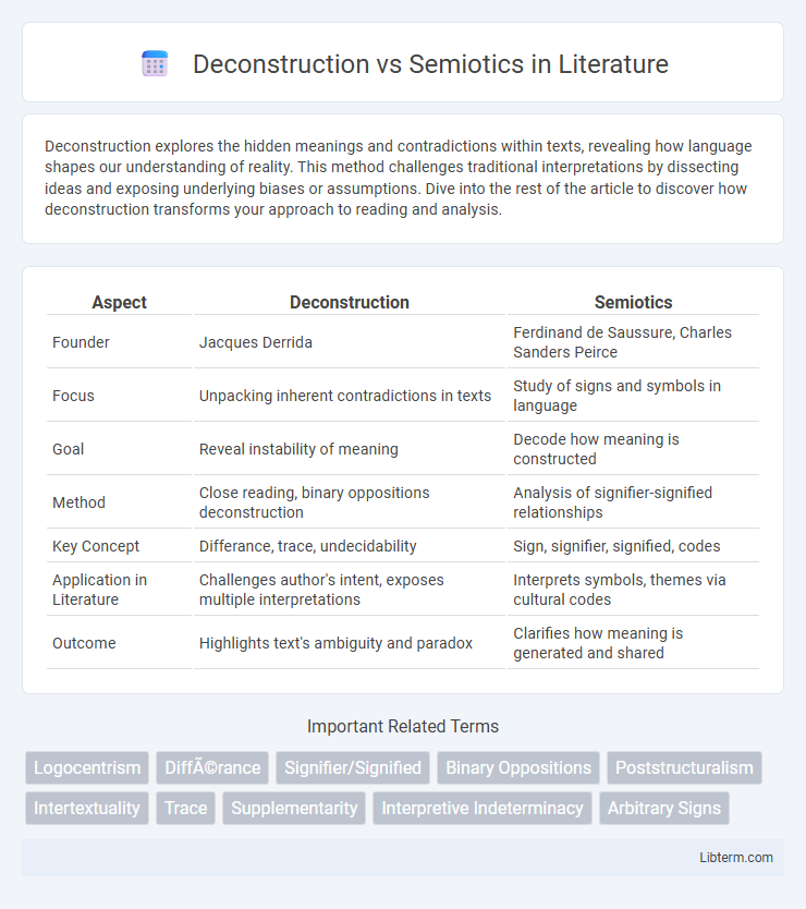 Semiotics vs Deconstruction in Literature - What is The Difference?