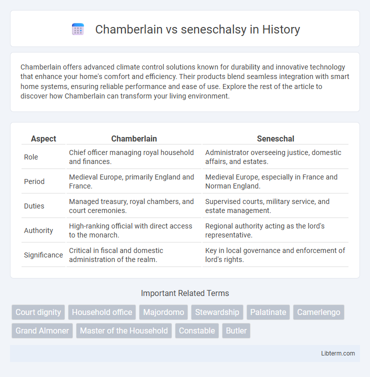 seneschalsy vs Chamberlain in History - What is The Difference?