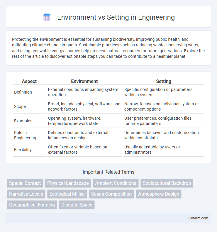 Setting vs Environment in Engineering - What is The Difference?