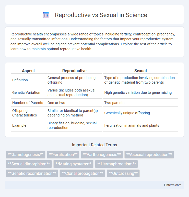 Sexual vs Reproductive in Science - What is The Difference?