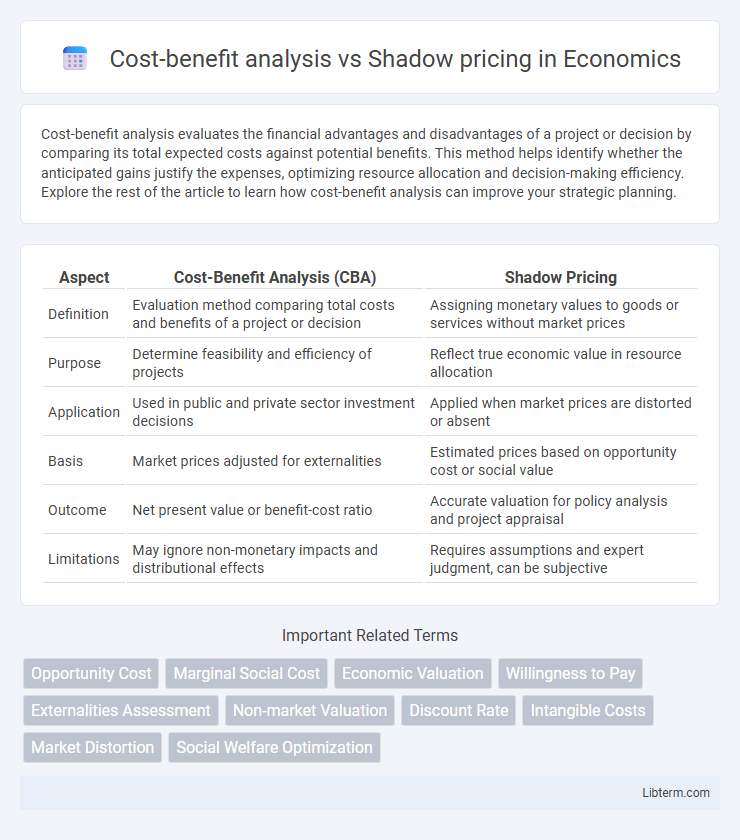 Shadow pricing vs Cost-benefit analysis in Economics - What is The Difference?
