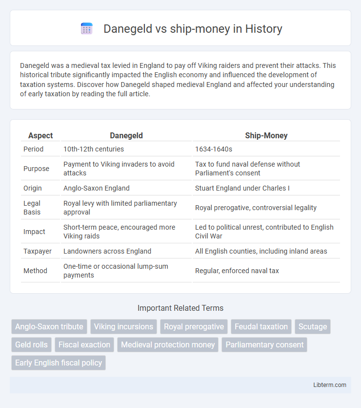 ship-money vs Danegeld in History - What is The Difference?