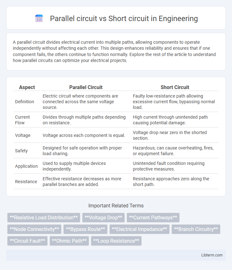 Short circuit vs Parallel circuit in Engineering - What is The Difference?