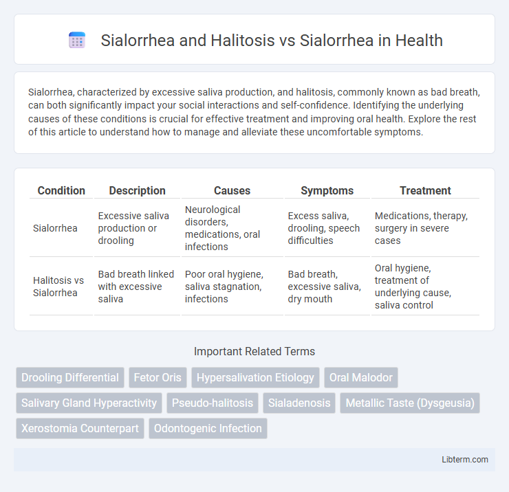 Sialorrhea vs Sialorrhea and Halitosis in Health - What is The Difference?