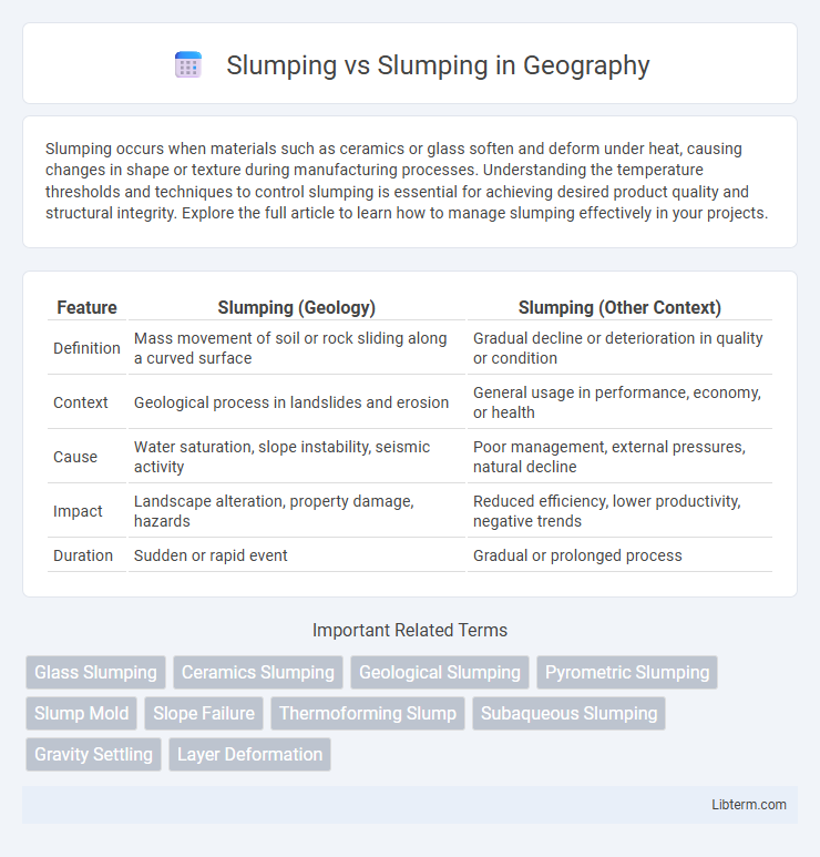 Slumping vs Slumping in Geography - What is The Difference?