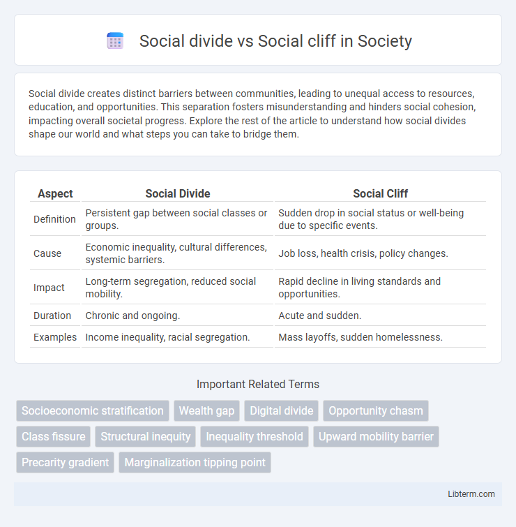 Social cliff vs Social divide in Society - What is The Difference?