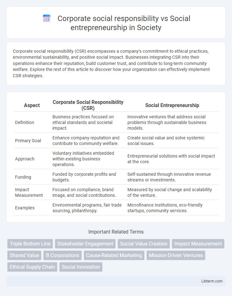 Social entrepreneurship vs Corporate social responsibility in Society - What is The Difference?