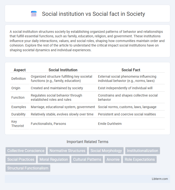 Social fact vs Social institution in Society - What is The Difference?