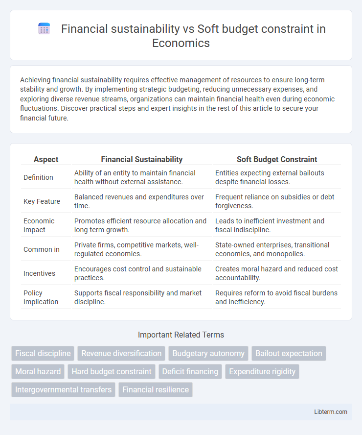 Soft budget constraint vs Financial sustainability in Economics - What is The Difference?