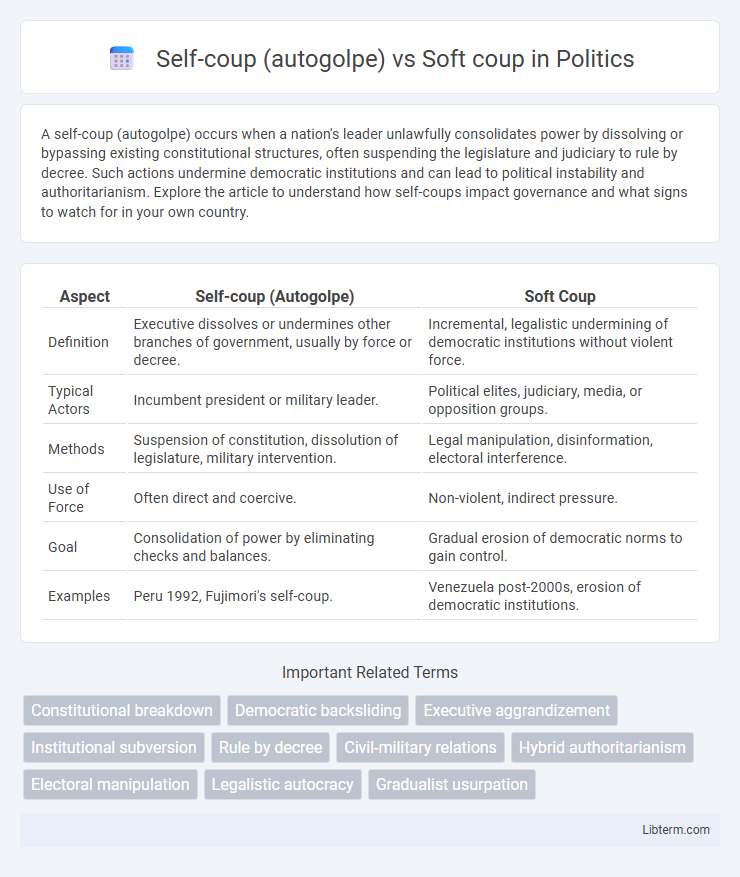 Soft coup vs Self-coup (autogolpe) in Politics - What is The Difference?
