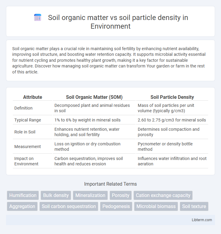 soil particle density vs Soil organic matter in Environment - What is The Difference?