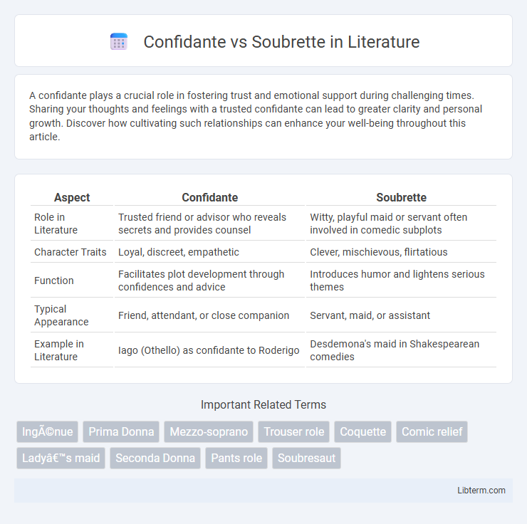 Soubrette vs Confidante in Literature - What is The Difference?
