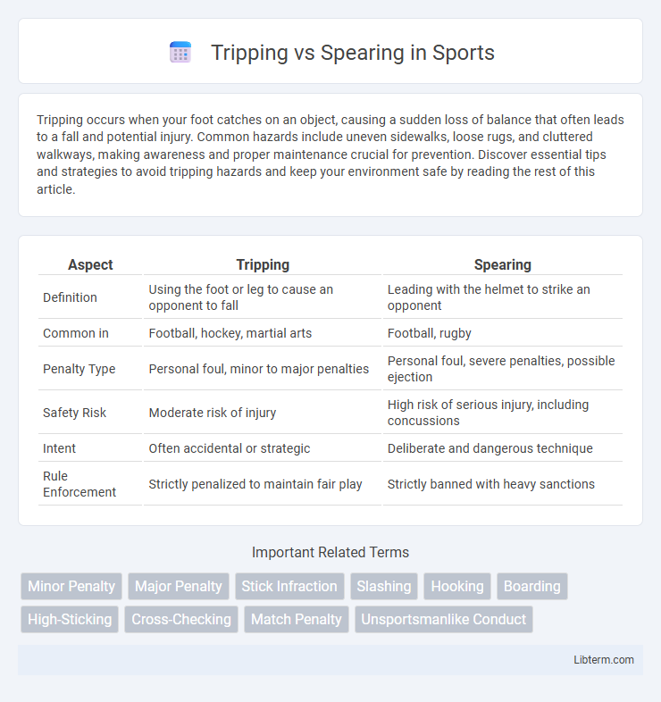 Spearing vs Tripping in Sports - What is The Difference?