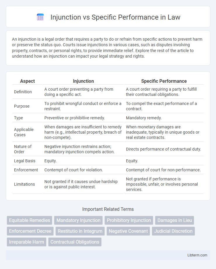 Specific Performance vs Injunction in Law - What is The Difference?