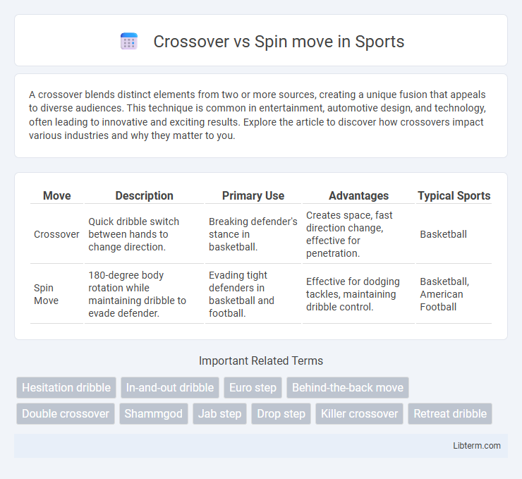 Spin move vs Crossover in Sports - What is The Difference?