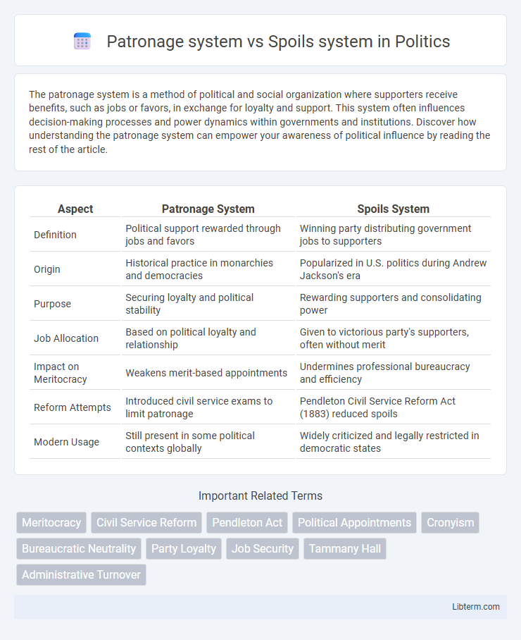 Spoils system vs Patronage system in Politics - What is The Difference?