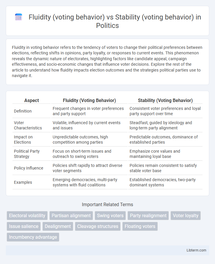 Stability (voting behavior) vs Fluidity (voting behavior) in Politics - What is The Difference?