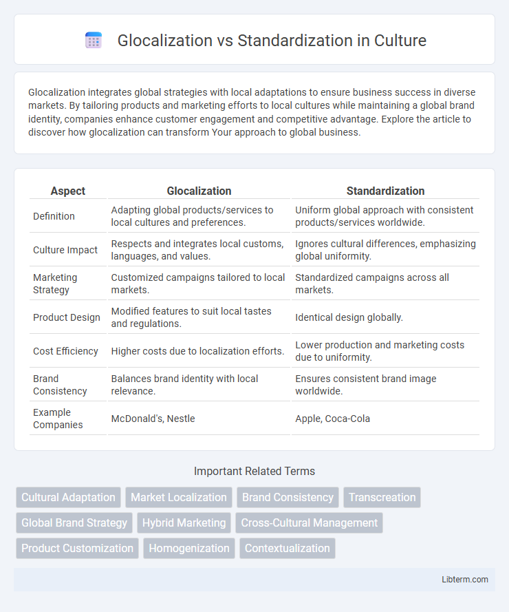 Standardization vs Glocalization in Culture - What is The Difference?