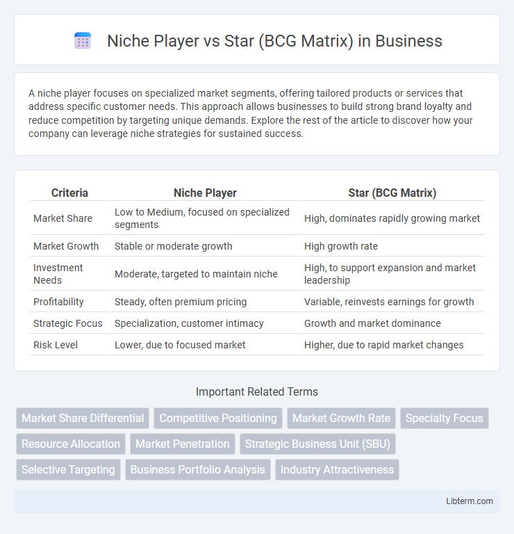 Star (BCG Matrix) vs Niche Player in Business - What is The Difference?