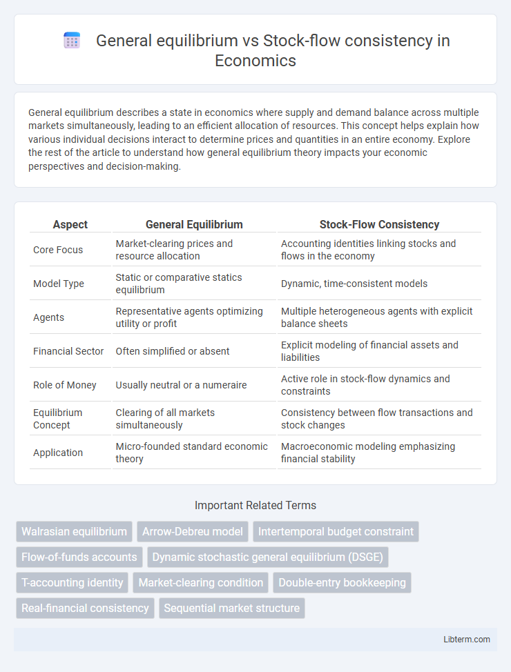 Stock-flow consistency vs General equilibrium in Economics - What is The Difference?