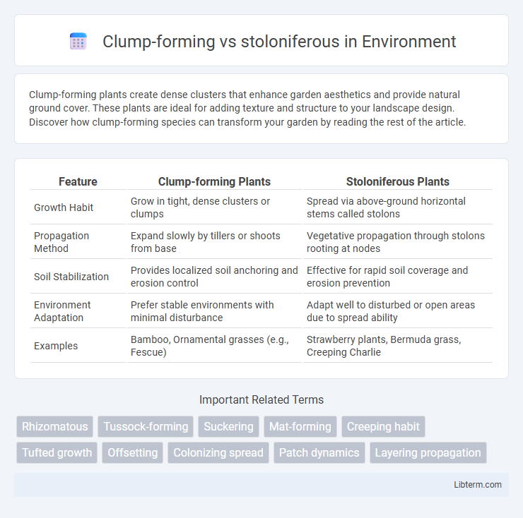 stoloniferous vs Clump-forming in Environment - What is The Difference?
