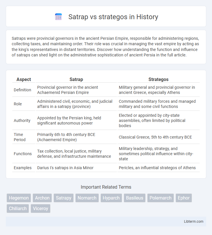 strategos vs Satrap in History - What is The Difference?