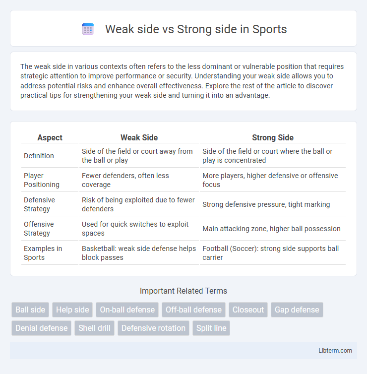 Strong side vs Weak side in Sports - What is The Difference?