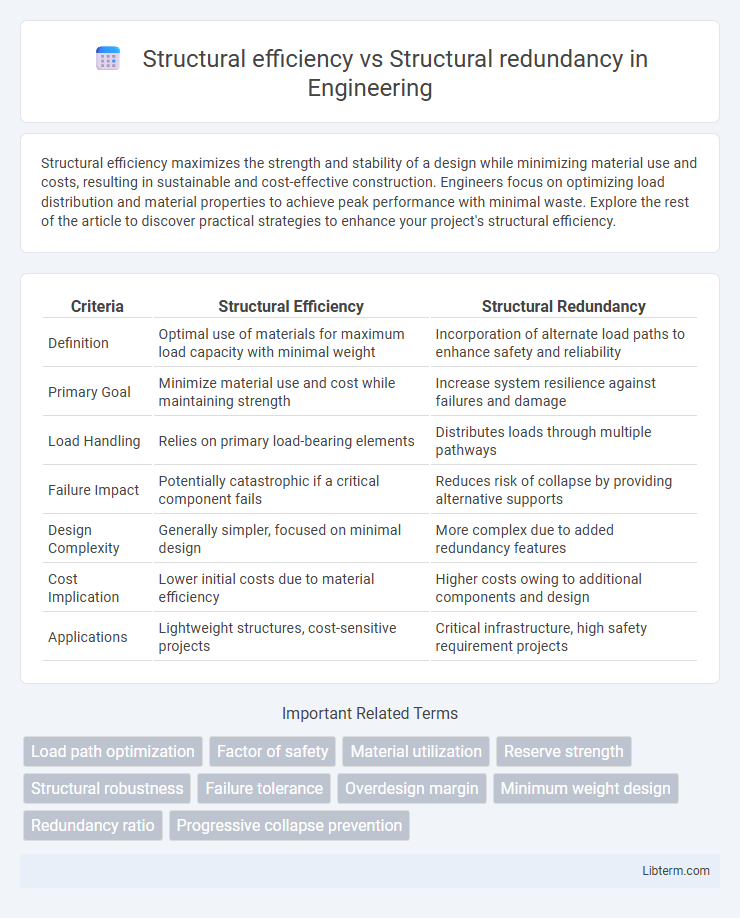 Structural redundancy vs Structural efficiency in Engineering - What is The Difference?