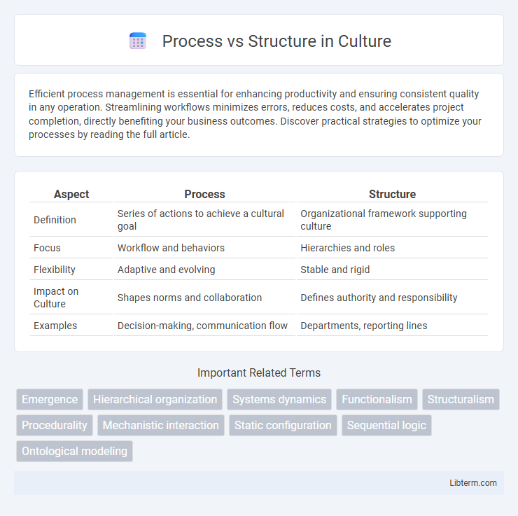 Structure vs Process in Culture - What is The Difference?