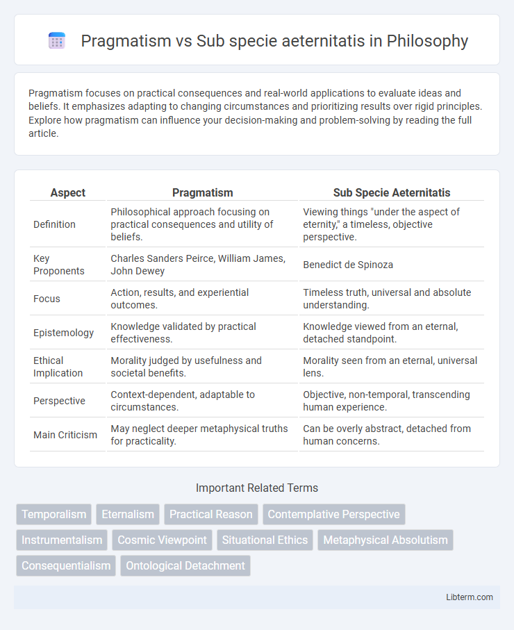 Sub specie aeternitatis vs Pragmatism in Philosophy - What is The Difference?