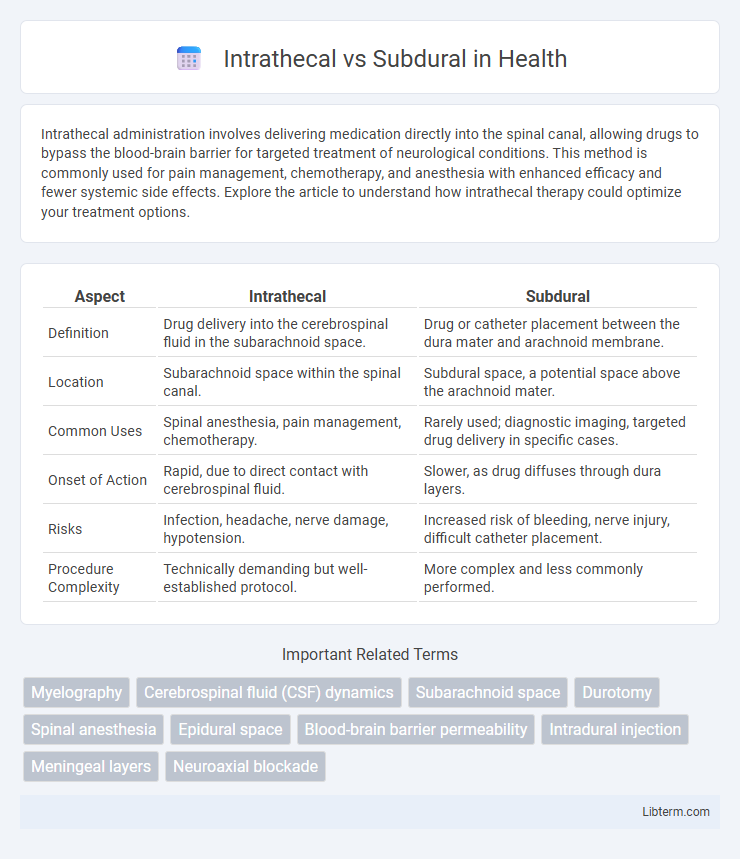 Subdural vs Intrathecal in Health - What is The Difference?