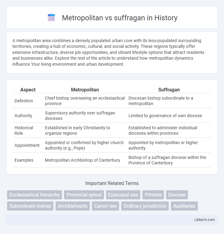 suffragan vs Metropolitan in History - What is The Difference?