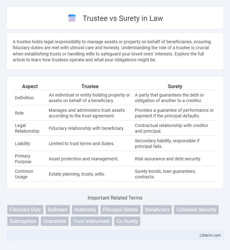 Surety vs Trustee in Law - What is The Difference?