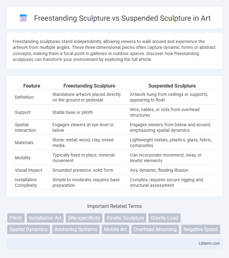 Suspended Sculpture vs Freestanding Sculpture in Art - What is The Difference?