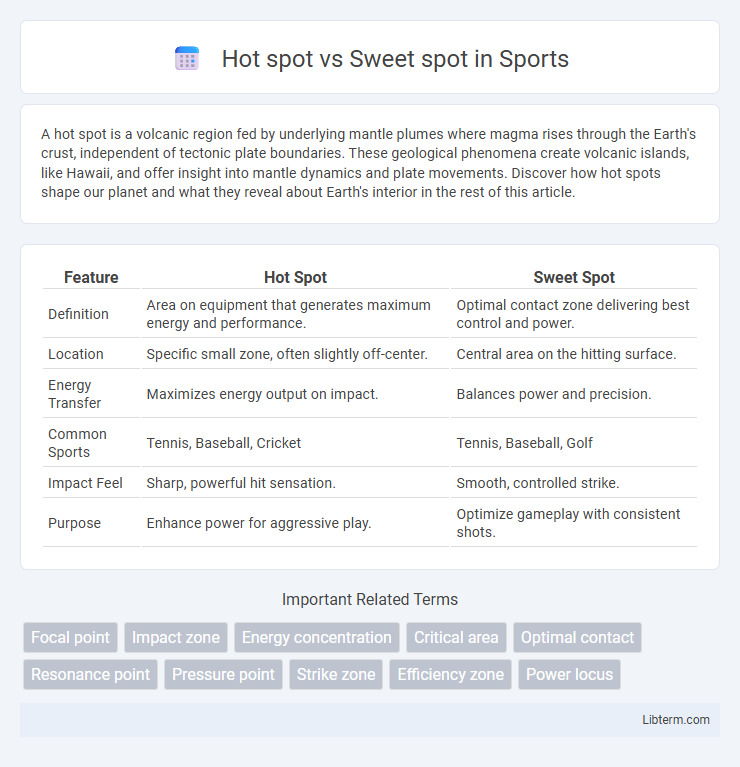 Sweet spot vs Hot spot in Sports - What is The Difference?