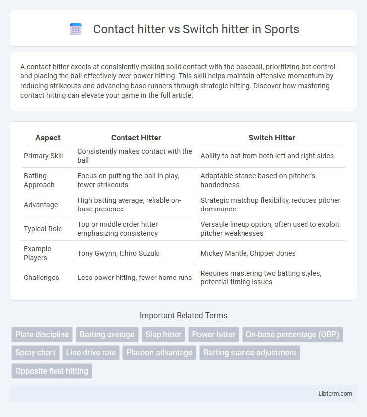 Switch hitter vs Contact hitter in Sports - What is The Difference?