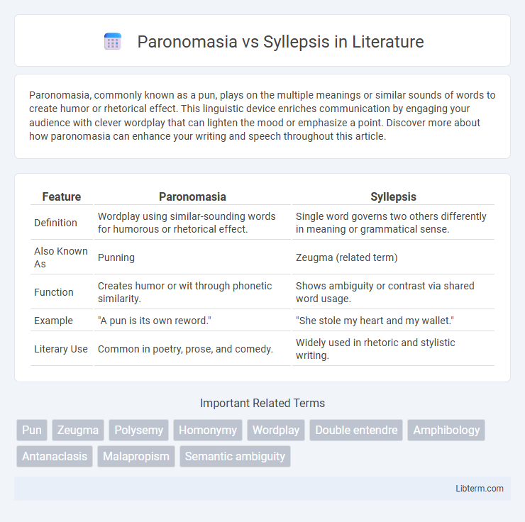 Syllepsis vs Paronomasia in Literature - What is The Difference?