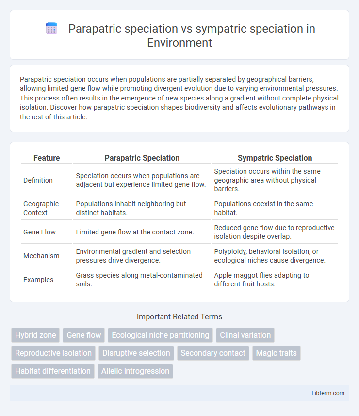 sympatric speciation vs Parapatric speciation in Environment - What is The Difference?