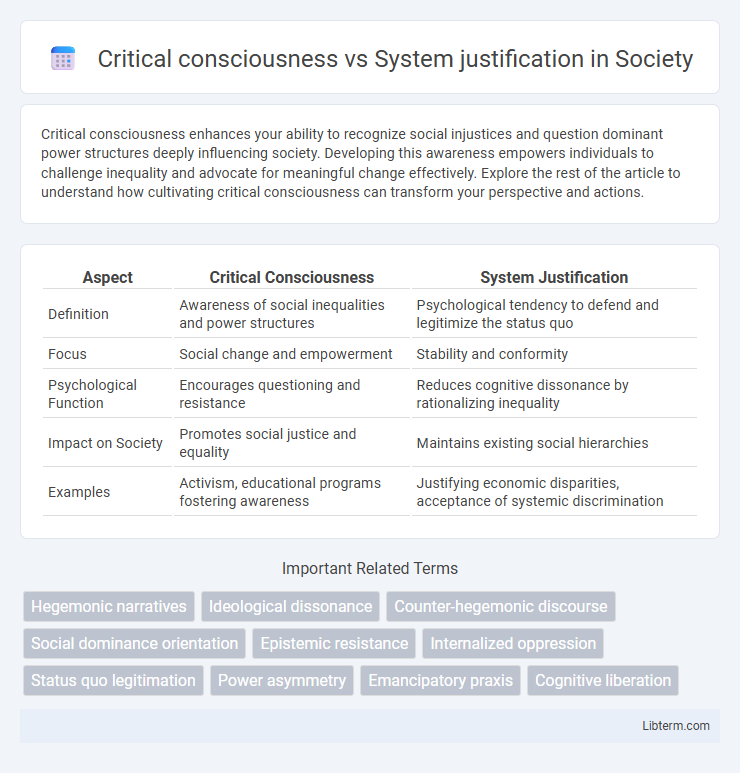 System justification vs Critical consciousness in Society - What is The Difference?