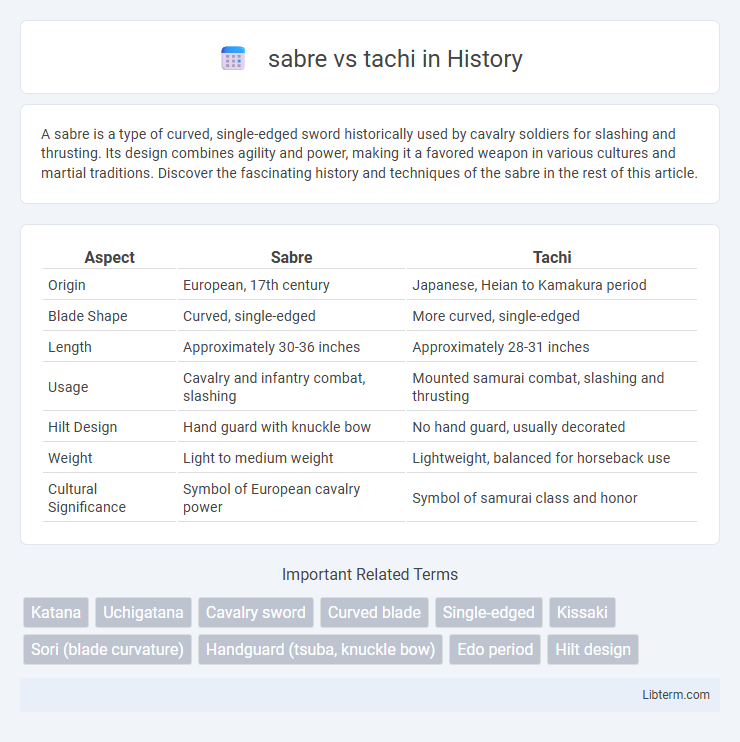 tachi vs sabre in History - What is The Difference?