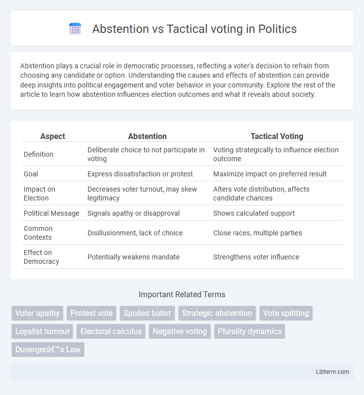Tactical voting vs Abstention in Politics - What is The Difference?
